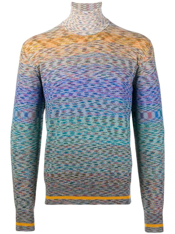 Missoni Roll Neck Sweater - Pink & Purple