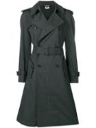 Junya Watanabe Pinstripe Trench Coat - Grey