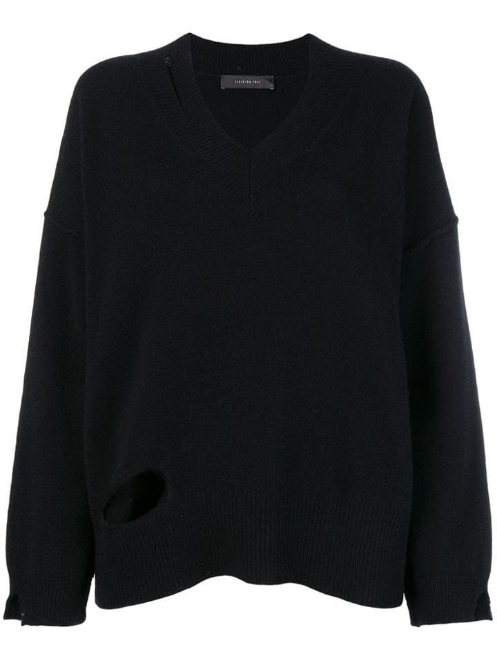 Federica Tosi Cut Out Knit Sweater - Black