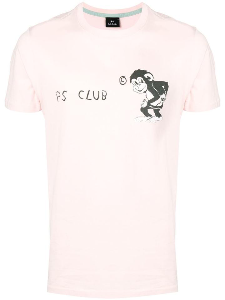 Ps Paul Smith Monkey Print T-shirt - Pink
