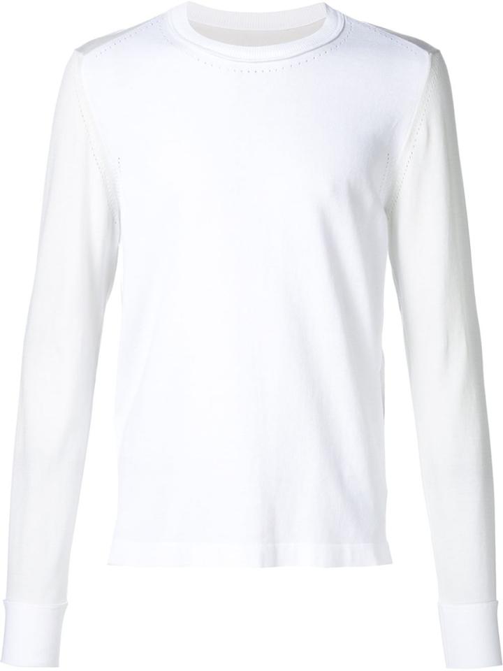 Maison Margiela Contrast Sleeve Jumper - White