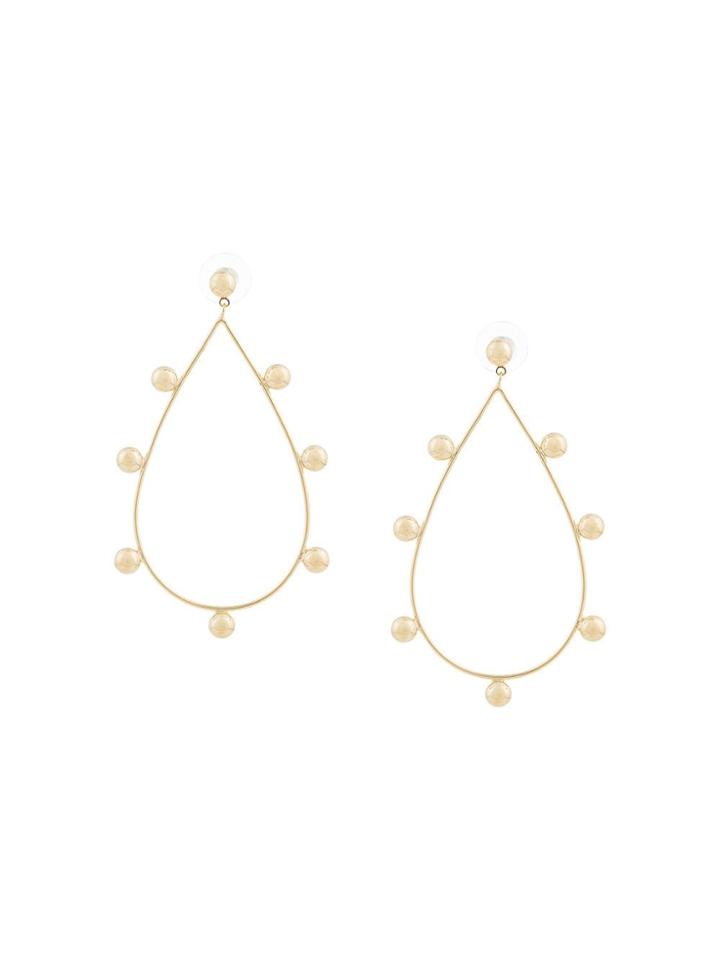 Arme De L'amour Large Tear Drop Hoop Earrings - Metallic