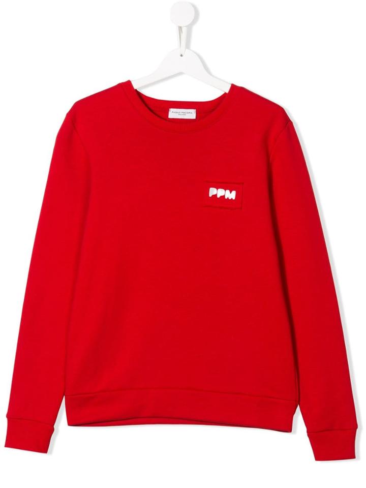 Paolo Pecora Kids Embroidered Logo Sweatshirt