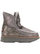 Mou Chunky Sole Boots - Grey