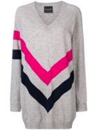 Erika Cavallini Contrast Stripe Jumper - Grey