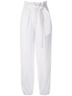 Nk Rustic Linen Clochard Trousers - White