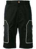 Les Hommes Urban Contrast-trim Shorts - Black