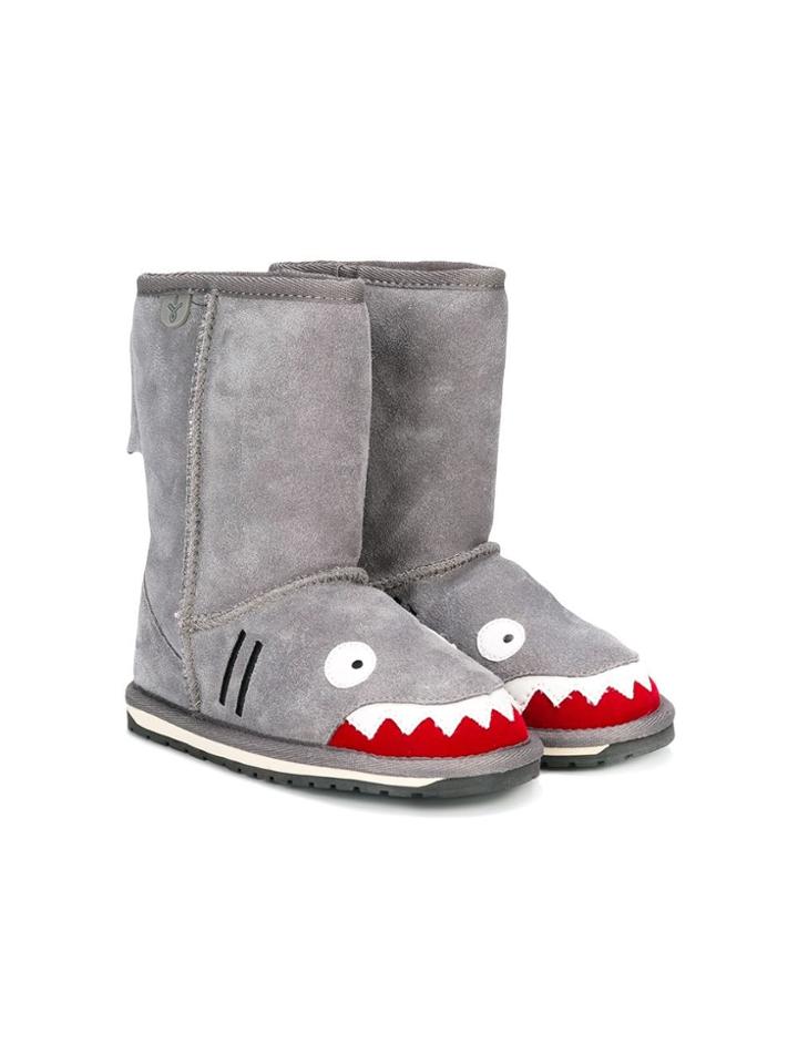 Emu Kids Shark Shearling Boots - Grey