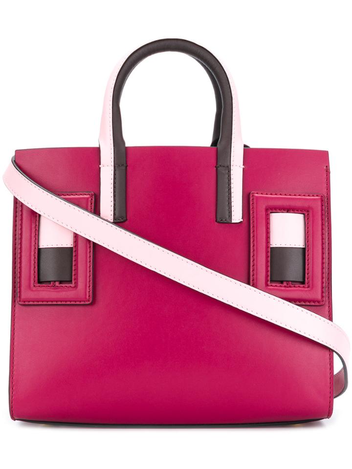 Marni Geometric Embellished Tote Bag - Pink & Purple