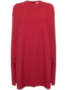 Sara Battaglia Longsleeved Shift Dress - Red