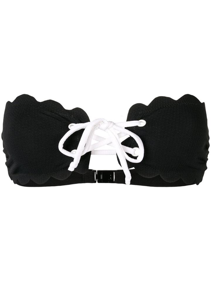 Marysia Antibes Lace-up Bikini Top - Black
