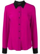 Marc Jacobs Contrast Silk Shirt - Pink & Purple