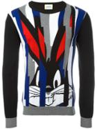Iceberg 'bugs Bunny' Pattern Jumper, Men's, Size: Large, Black, Cotton
