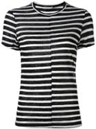 Frame Denim - Striped T-shirt - Women - Linen/flax - S, Black, Linen/flax