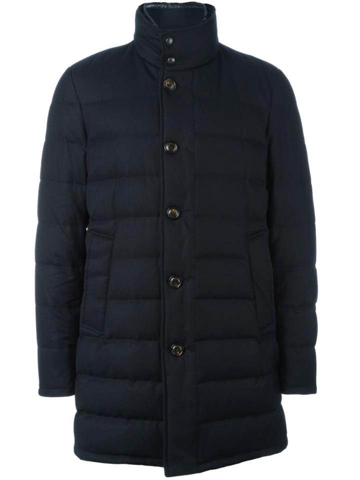 Moncler 'vallier' Padded Coat - Blue
