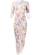 Preen By Thornton Bregazzi Agnes Floral Print Fitted Dress - Pink &