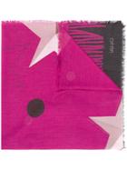 Liu Jo Frayed Hem Printed Scarf - Pink
