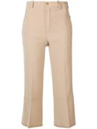 Chloé Cropped Flared Trousers - Neutrals