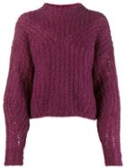 Isabel Marant Knitted Mohair Blend Jumper - Purple