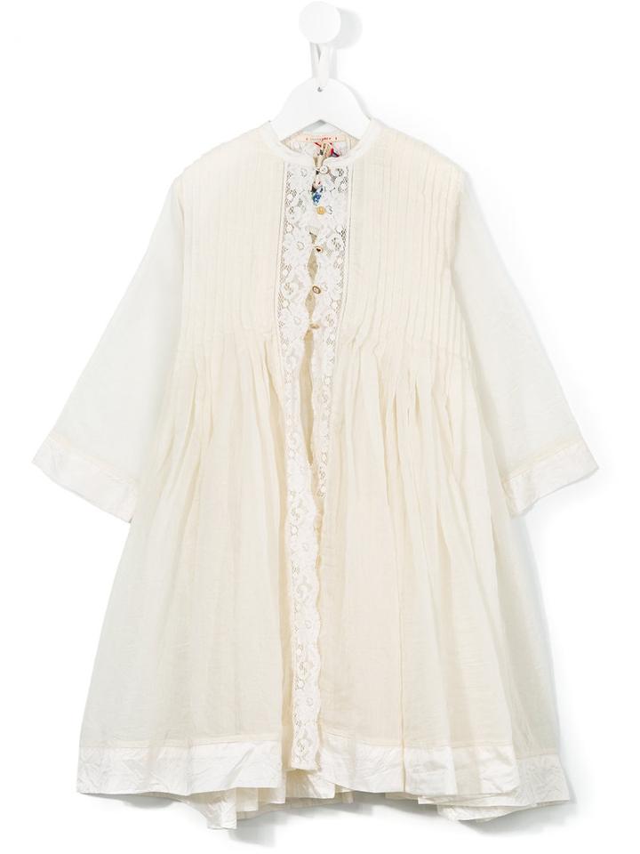 Pero Kids Lace Trim Dress, Girl's, Size: 6 Yrs, Nude/neutrals
