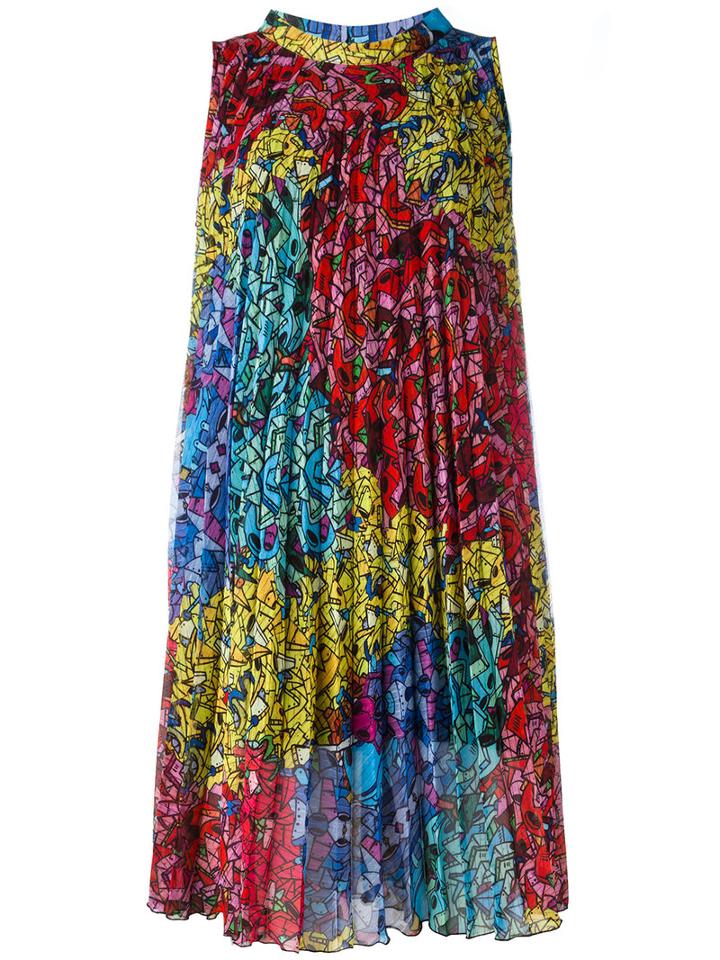 Ultràchic Pleated Flared Dress, Women's, Size: 42, Polyester/acetate/polybutylene Terephthalate (pbt)