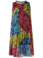 Ultràchic Pleated Flared Dress, Women's, Size: 42, Polyester/acetate/polybutylene Terephthalate (pbt)