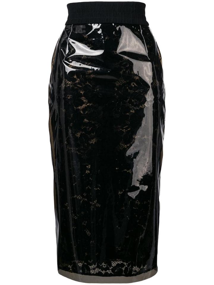 Nº21 See-through Lace Skirt - Black