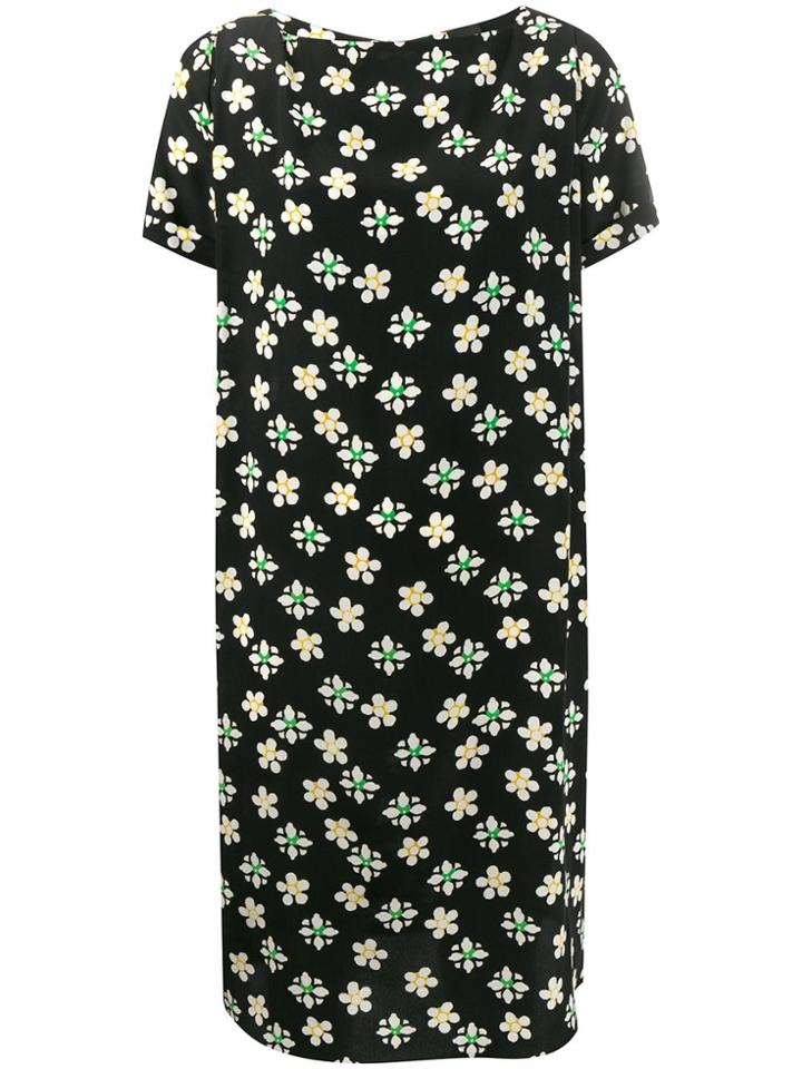 Aspesi Floral Print Dress - Black
