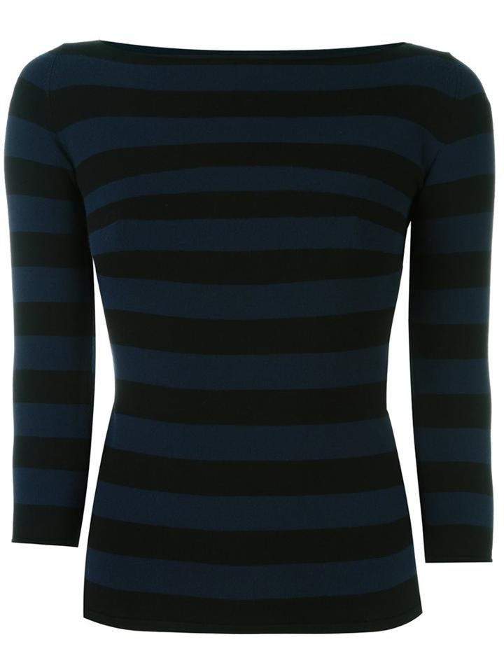 Tomas Maier Striped Sweater, Women's, Size: 8, Blue, Viscose/polyester