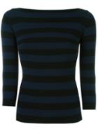 Tomas Maier Striped Sweater, Women's, Size: 8, Blue, Viscose/polyester