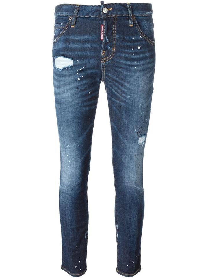 Dsquared2 'cool Girl' Jeans, Women's, Size: 42, Blue, Cotton/spandex/elastane/polyester