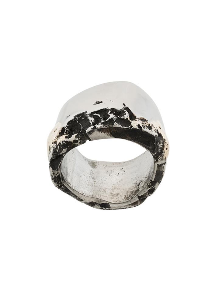 Lost & Found Ria Dunn Chunky Crater Ring - Metallic