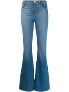 J Brand Wide Leg Flared Jeans - Blue