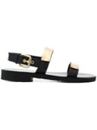 Giuseppe Zanotti Logo Plate Sandals - Black