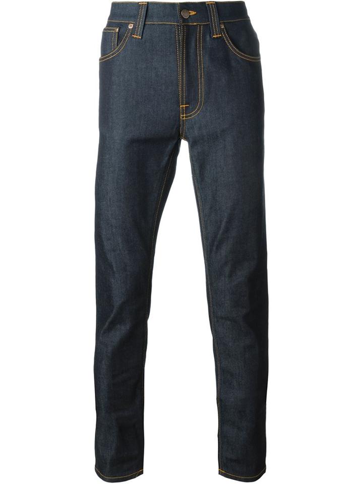 Nudie Jeans Co Lean Dean Jeans, Men's, Size: 34/34, Blue, Cotton/spandex/elastane
