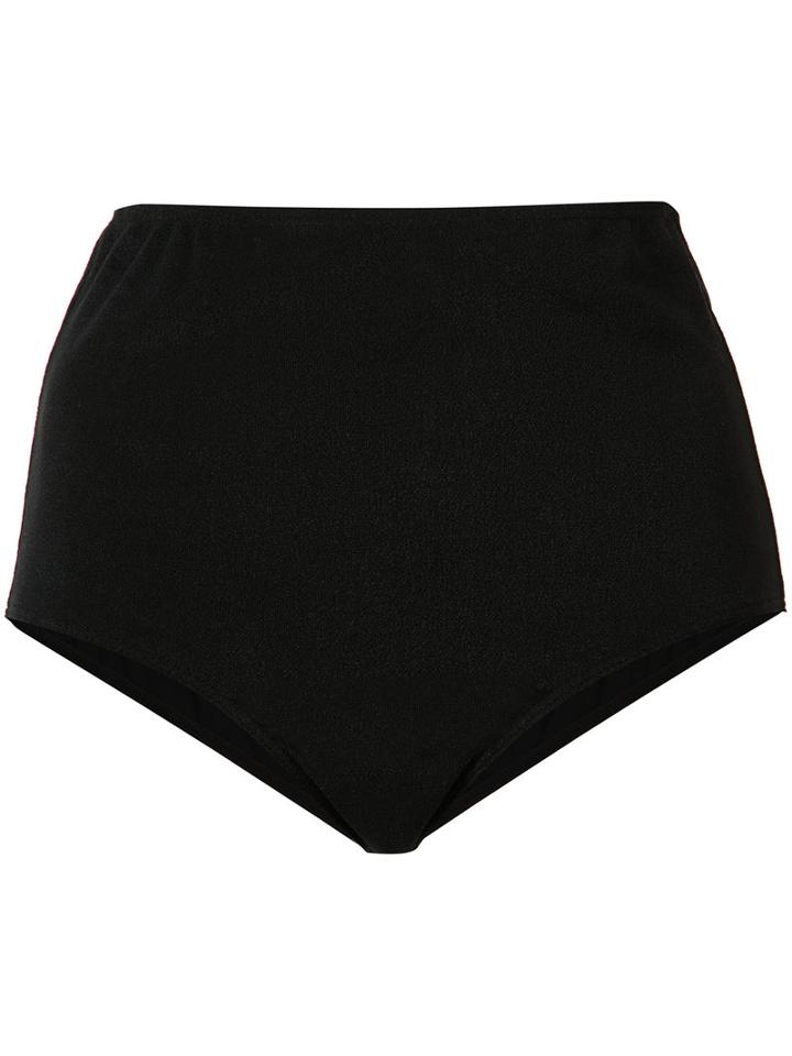 Osklen - High Rise Bikini Bottom - Women - Polyamide/spandex/elastane - M, Black, Polyamide/spandex/elastane
