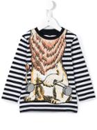 Stella Mccartney Kids Striped Lion Print T-shirt