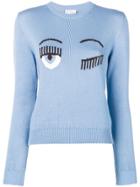 Chiara Ferragni Flirting Intarsia Jumper - Blue