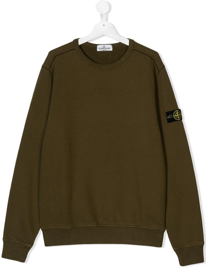 Stone Island Junior Teen Crew Neck Sweatshirt - Green