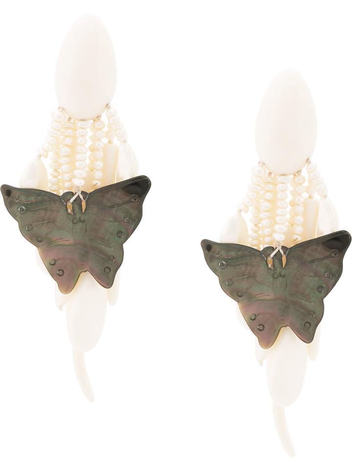 Monies Unique Earrings - White