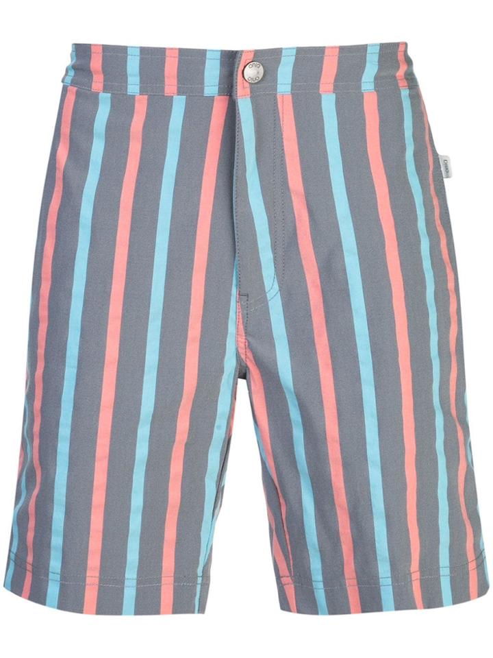Onia Striped Swimming Shorts - Grey