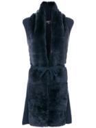 N.peal Milano Long Gilet - Blue