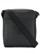 Emporio Armani Embossed Logo Shoulder Bag - Black