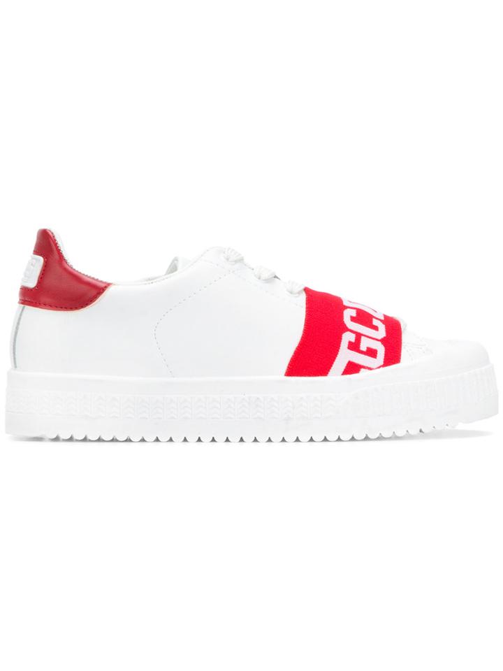 Gcds Logo Low Top Sneakers - White