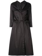 Jil Sander Navy - Wrapped Shirt Dress - Women - Cotton - 36, Black, Cotton