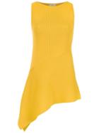 Egrey Knit Asymmetric Blouse - Yellow & Orange