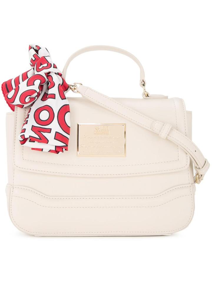 Love Moschino Camera Crossbody Bag, Women's, White, Polyurethane