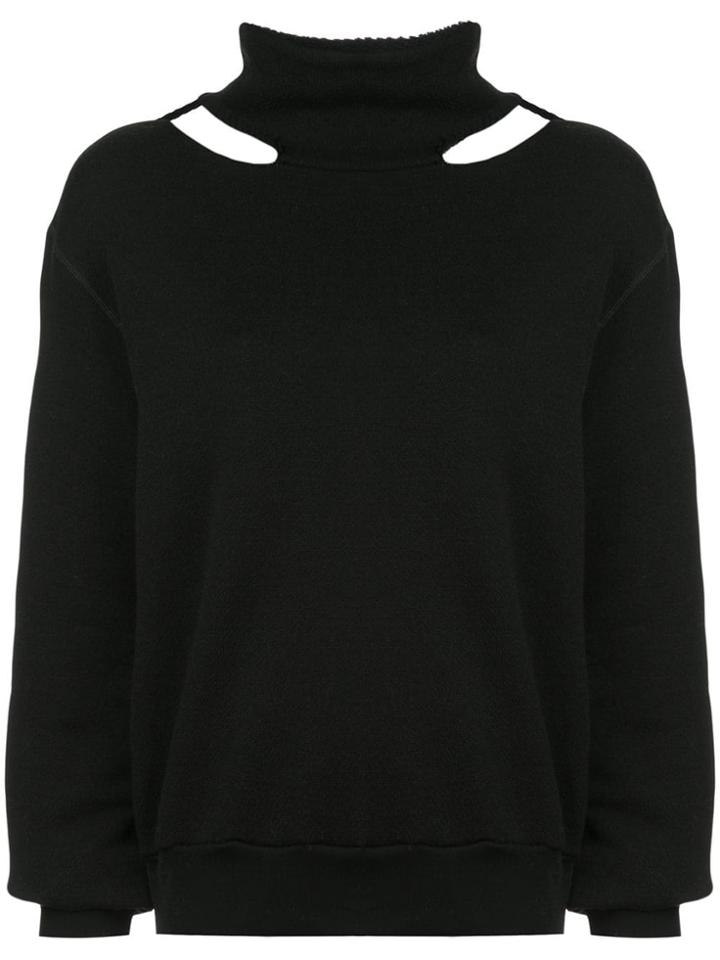 Unravel Project Cut-out Turtleneck Sweater - Black
