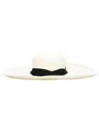 Sensi Studio Lady Ibiza Wide Brim Straw Hat, Women's, Size: Medium, White, Straw/cotton