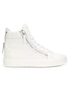 Giuseppe Zanotti Design Nolan Hi-top Sneakers, Men's, Size: 8, White, Leather/rubber